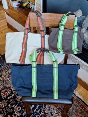 Vintage Forth & Towne Canvas Travel Bag Set - 3 Piece Collection Lot